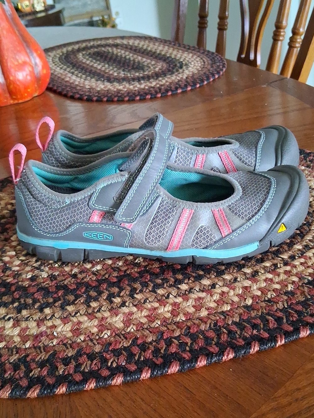 Keen Gray and Pink Mary Jane Shoes Sz. 5
